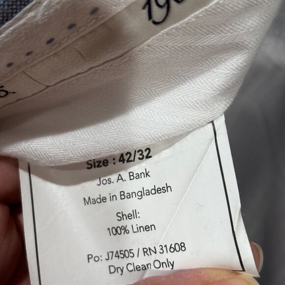 Jos. A. Bank Slim fit Linen Suit Separates Pants Lt: blue SZ: 42/32 - Picture 9 of 10